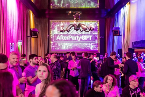 Girl in front fo fireplace with skulls